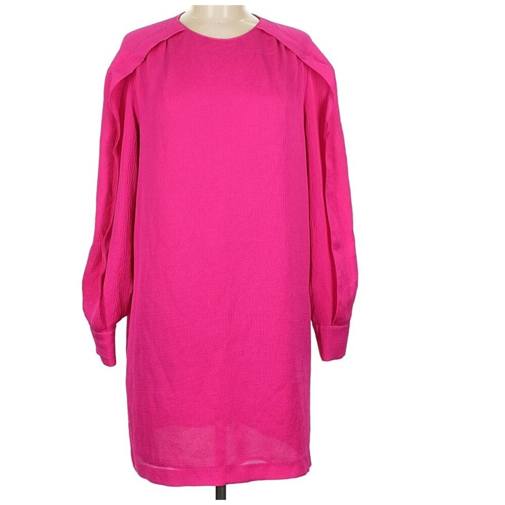 Claudie Pierlot Size 8 Womens Hot Pink, Fuschia Shift Dress - EUC